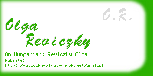 olga reviczky business card
